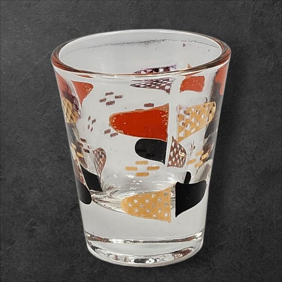 Vintage 2 Anchor Hocking Shot Glasses Mid-Century Barware Mismatched Set MCM - Picture 6 of 10